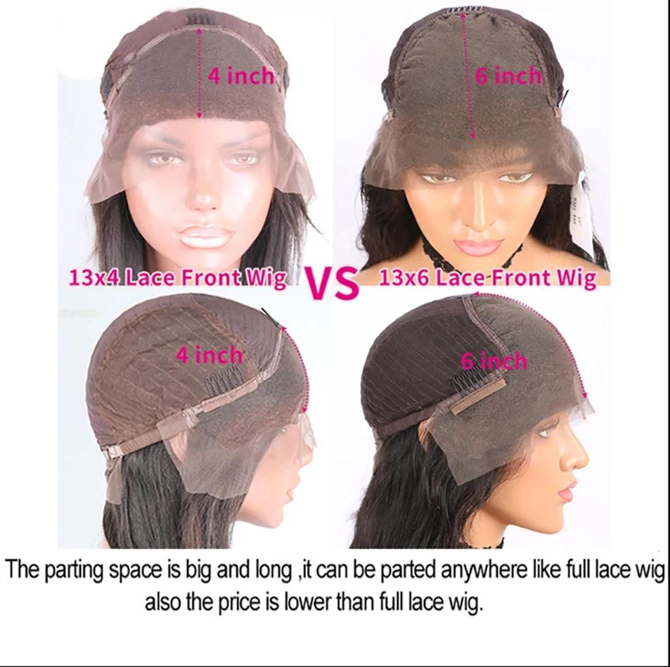 Perruque Lace Front Wig naturelle brésilienne, cheveux lisses, couleur blond vidéo HD, 13x6, pour fe