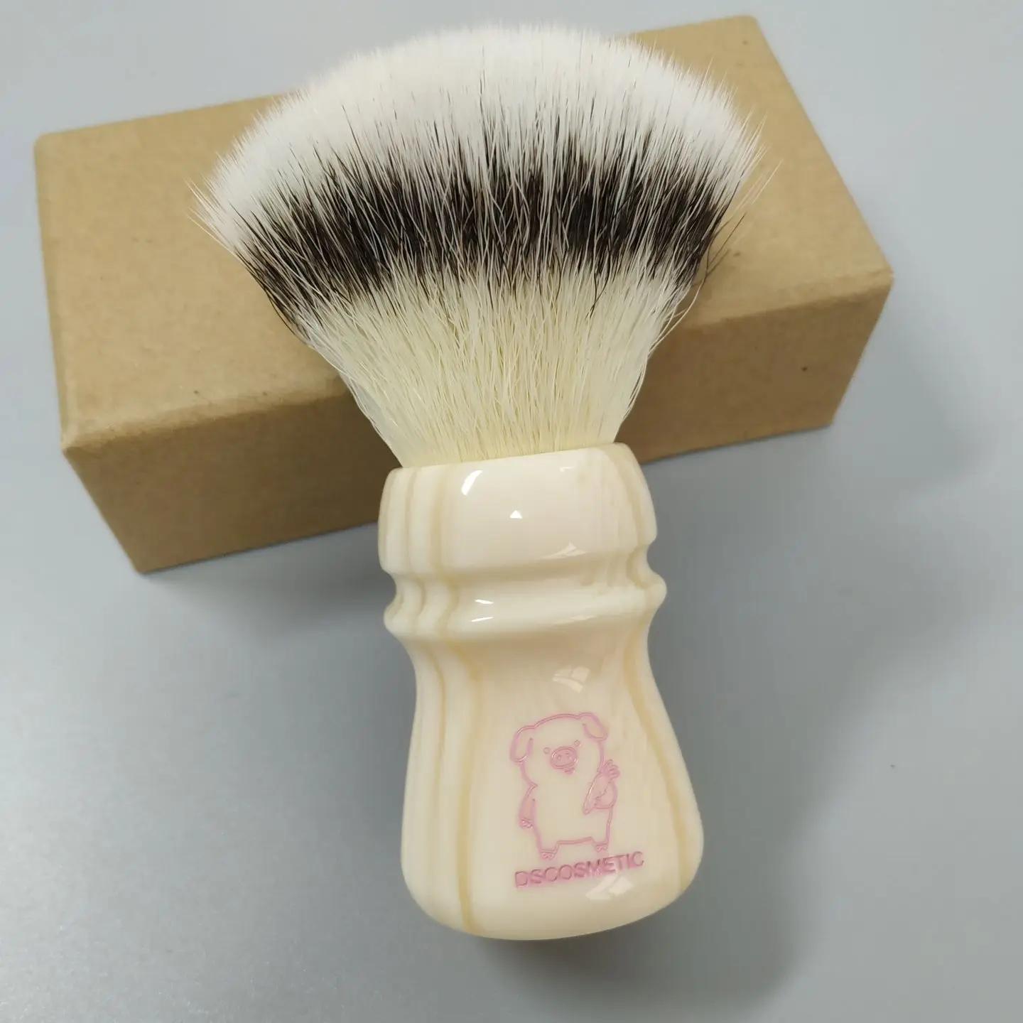 Dscosmetic Pink Piggy CN6 poils synthétiques avec manche en résine pour le rasage humide des hommes