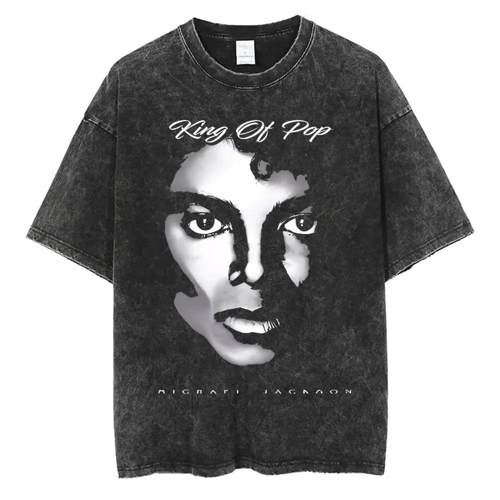 Lavé Vintage Michael Jackson Thriller graphique T-shirt hommes femmes mode rétro gothique Rock T-shi