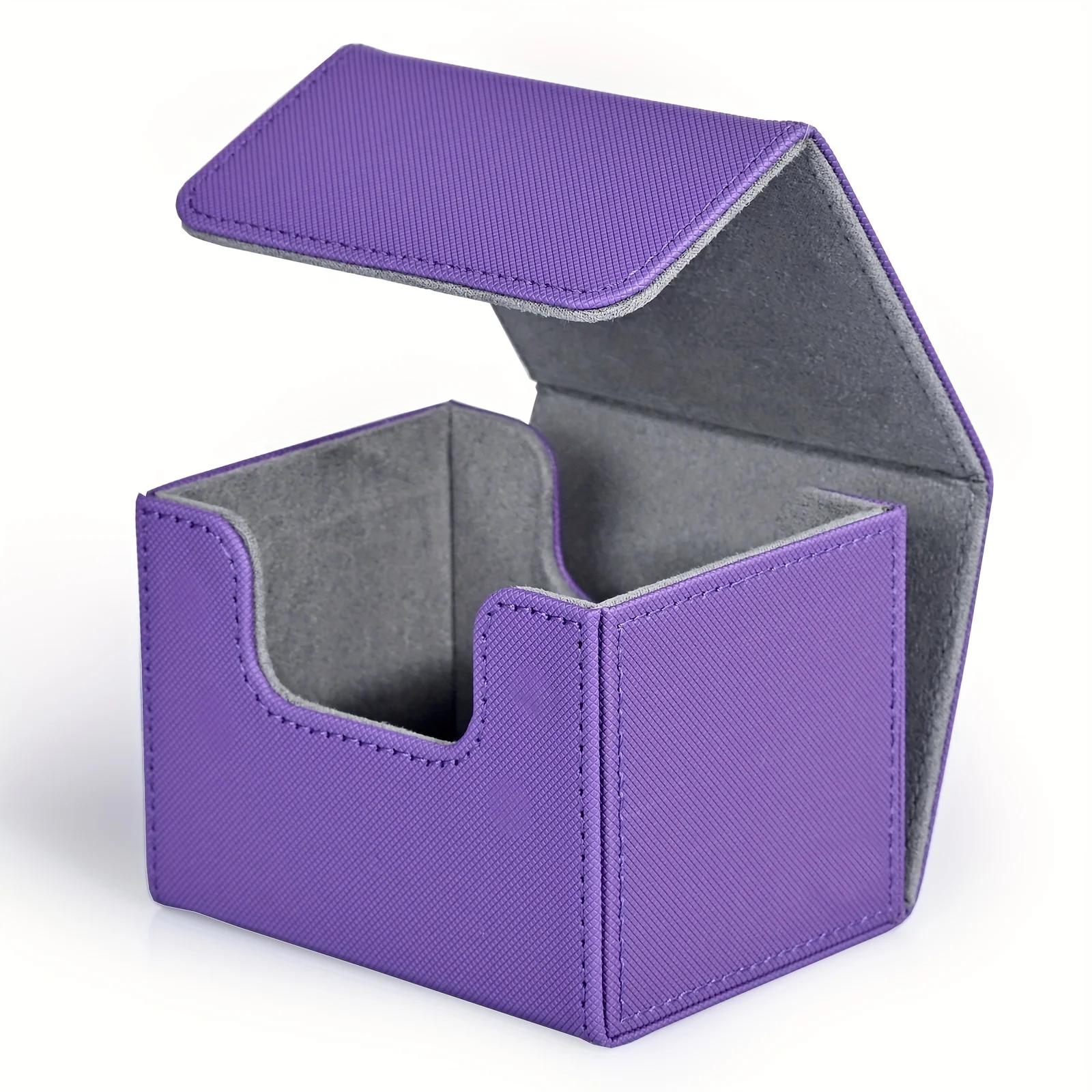 Boîte de rangement en cuir PU pour cartes TCG, étui magnétique pour cartes de bain, convient à 100 c