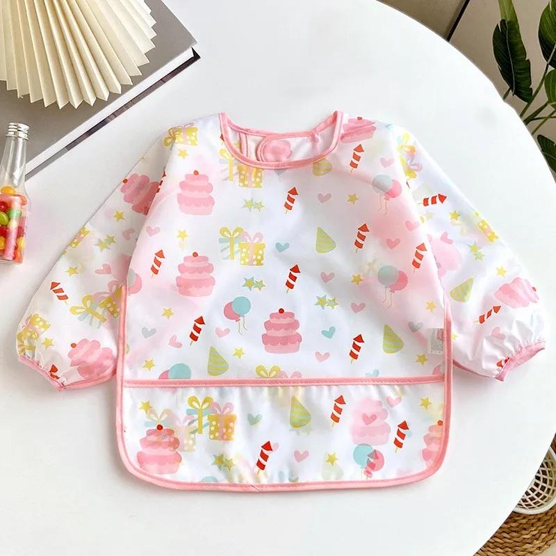 Bavoirs pour bébés de 0 à 3 ans, mignon, coloré, dessin animé, imperméable, pour manger, enfants, de