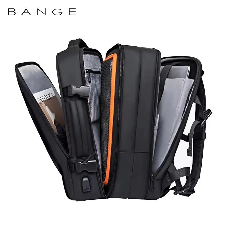 BANGE extensible hommes sac à dos étanche 17.3 pouces sac à dos pour ordinateur portable homme grand