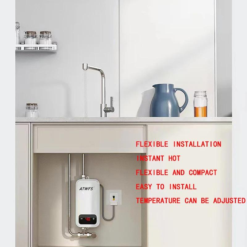 ATWFS chauffe-eau instantané 220V 4000W radiateurs électriques portables pour salle de bain douche d