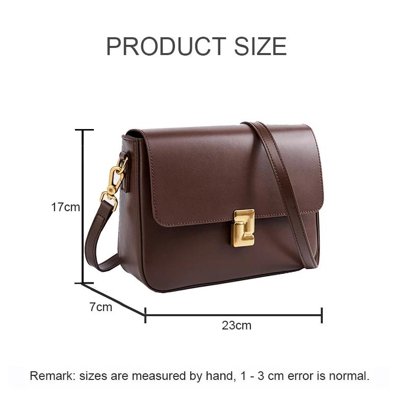Sac à main décontracté en croûte de cuir pour femmes, sac sous les bras pour dames, sac à bandoulièr