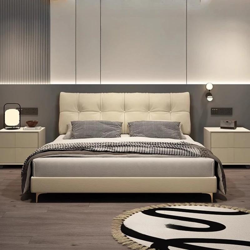 Lit de rangement en tissu personnalisé, moderne et Simple, chambre principale de 1.51.8 mètres, lit