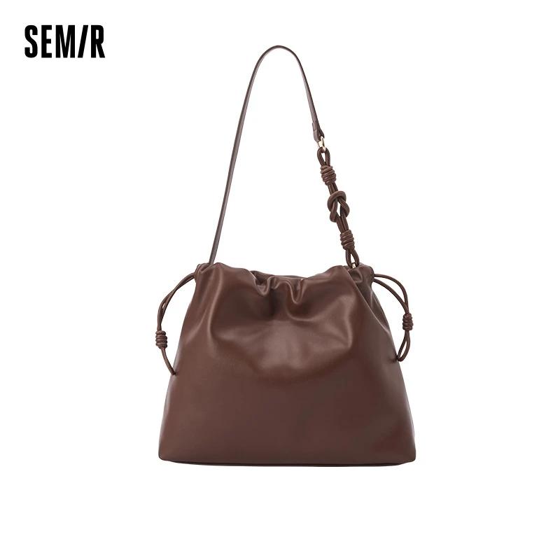 SEMIR-Sac à Main Rétro pour Femme, Fourre-Tout Français, Fouet Paresseux, Initié, Grande Capacité, P