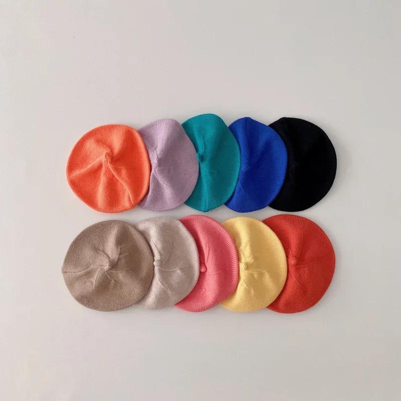 Béret tricoté bébé peintre français automne hiver épais unisexe essentiel berceau nouveau-né
