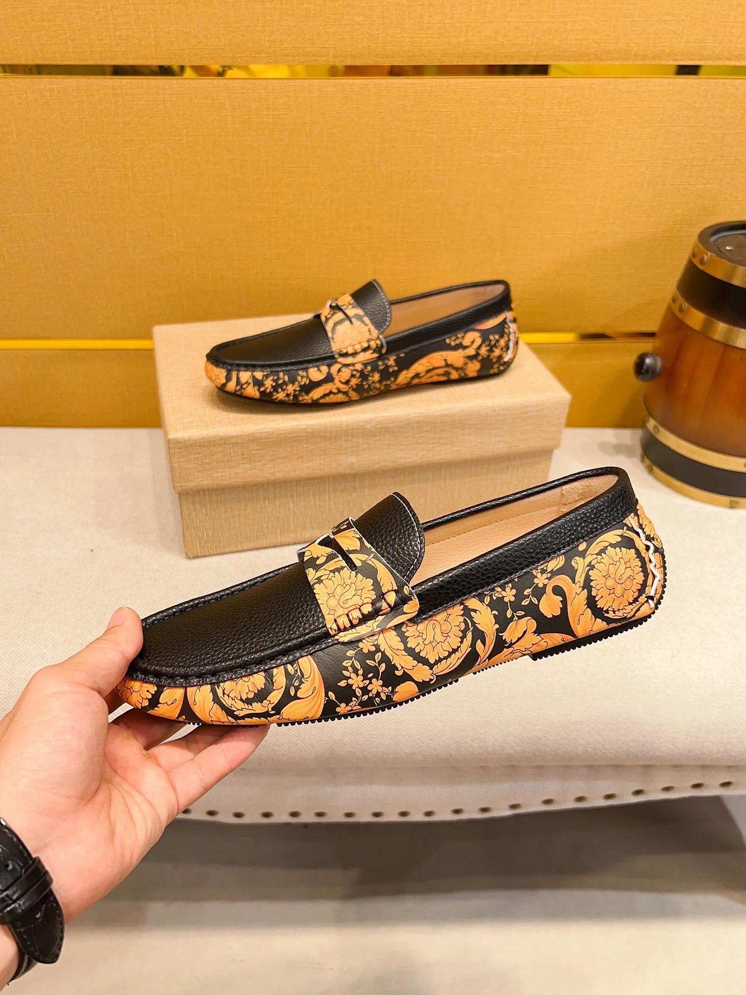 Mocassins en Cuir group pour Homme, Chaussures de Styliste, Tendance, Haut de Gamme, Nouvelle Collec