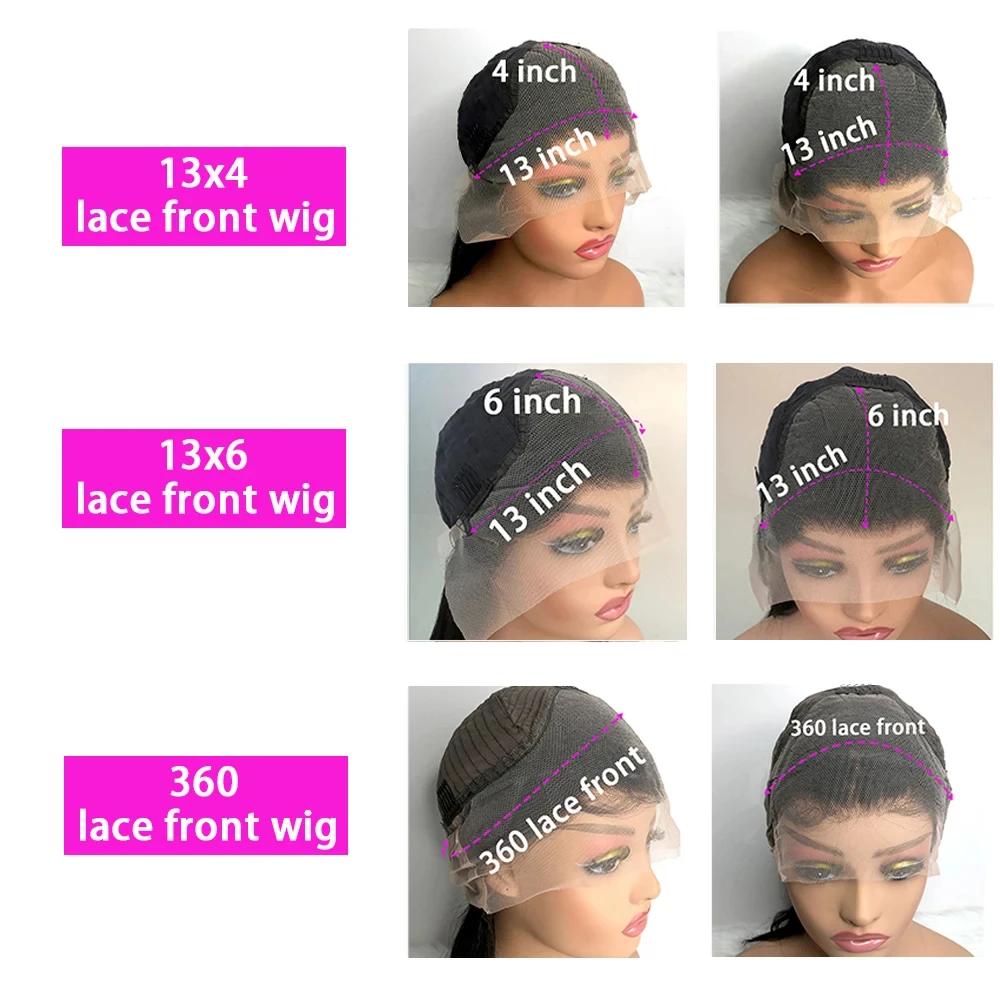 Perruques frontales en dentelle HD transparente 13x6 Deep Wave de 30 à 40 pouces, pré-épilées, en ch
