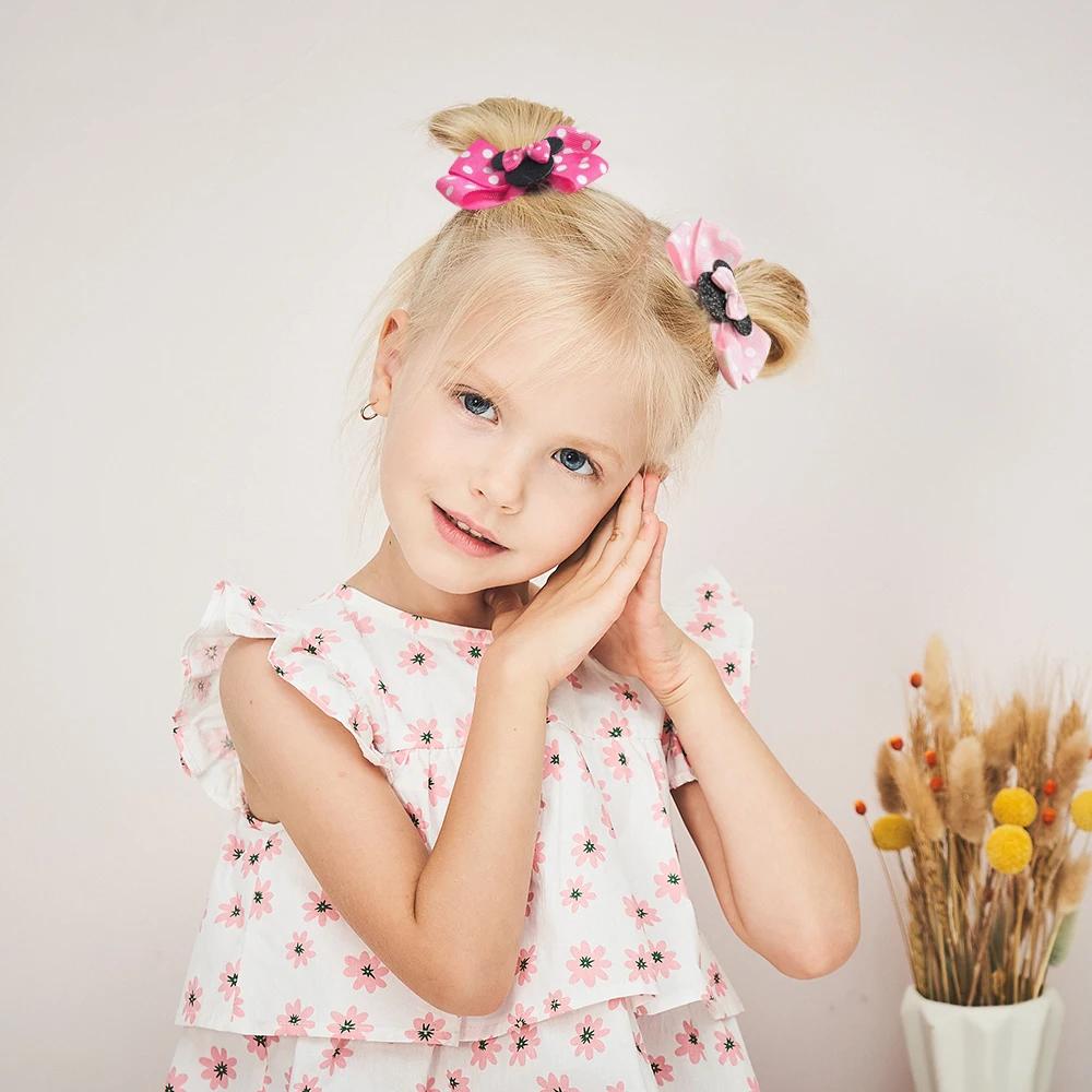Pinces à cheveux avec nœud à pois pour bébé fille, 4 pièces/lot, épingles à cheveux pour enfants, de