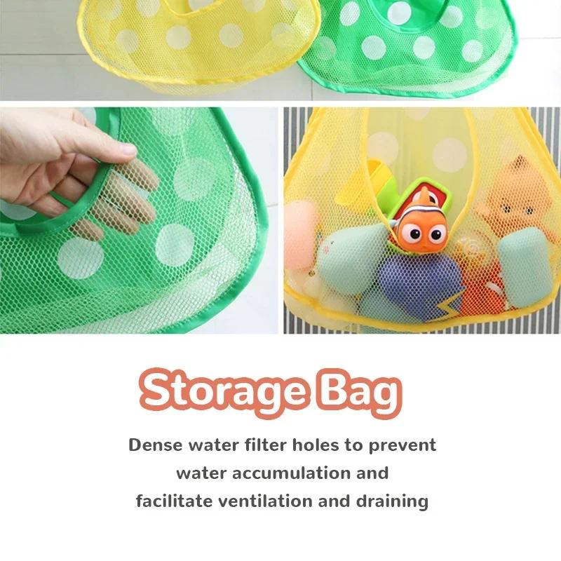 Filet de rangement pour jouets, jouet de douche pour bébé, mignon canard grenouille, sac de rangemen