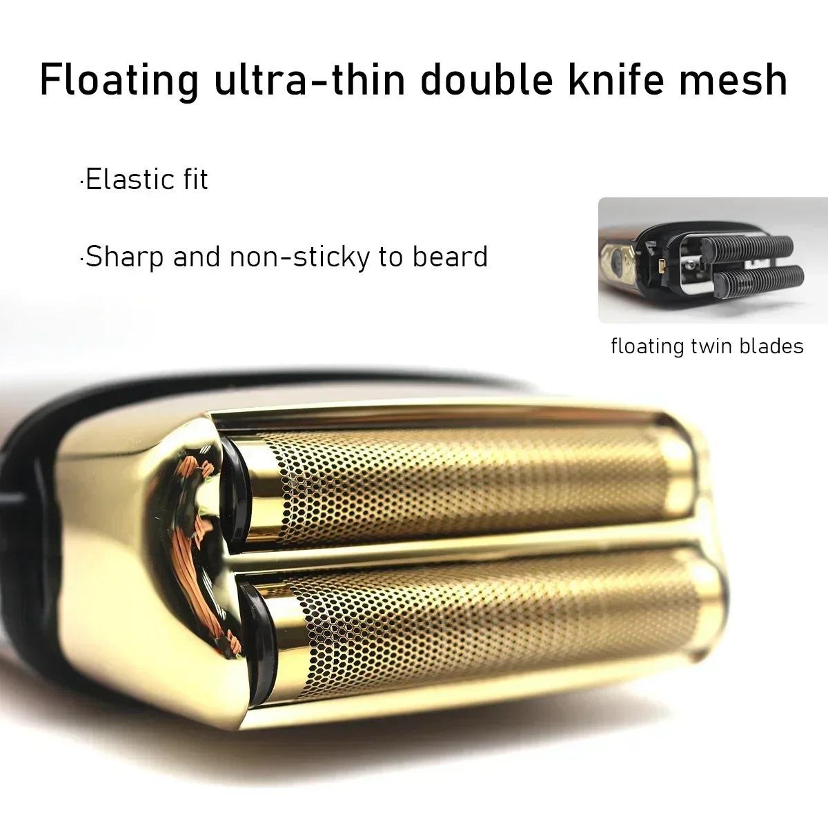 Rasoir de barbier électrique professionnel sans fil avec interface USB, rasoir à LED pour homme, dou