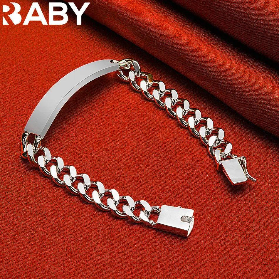 URBABY – Bracelets à chaîne carrée en argent Sterling 925 pour femmes, cadeau d'anniversaire de mari
