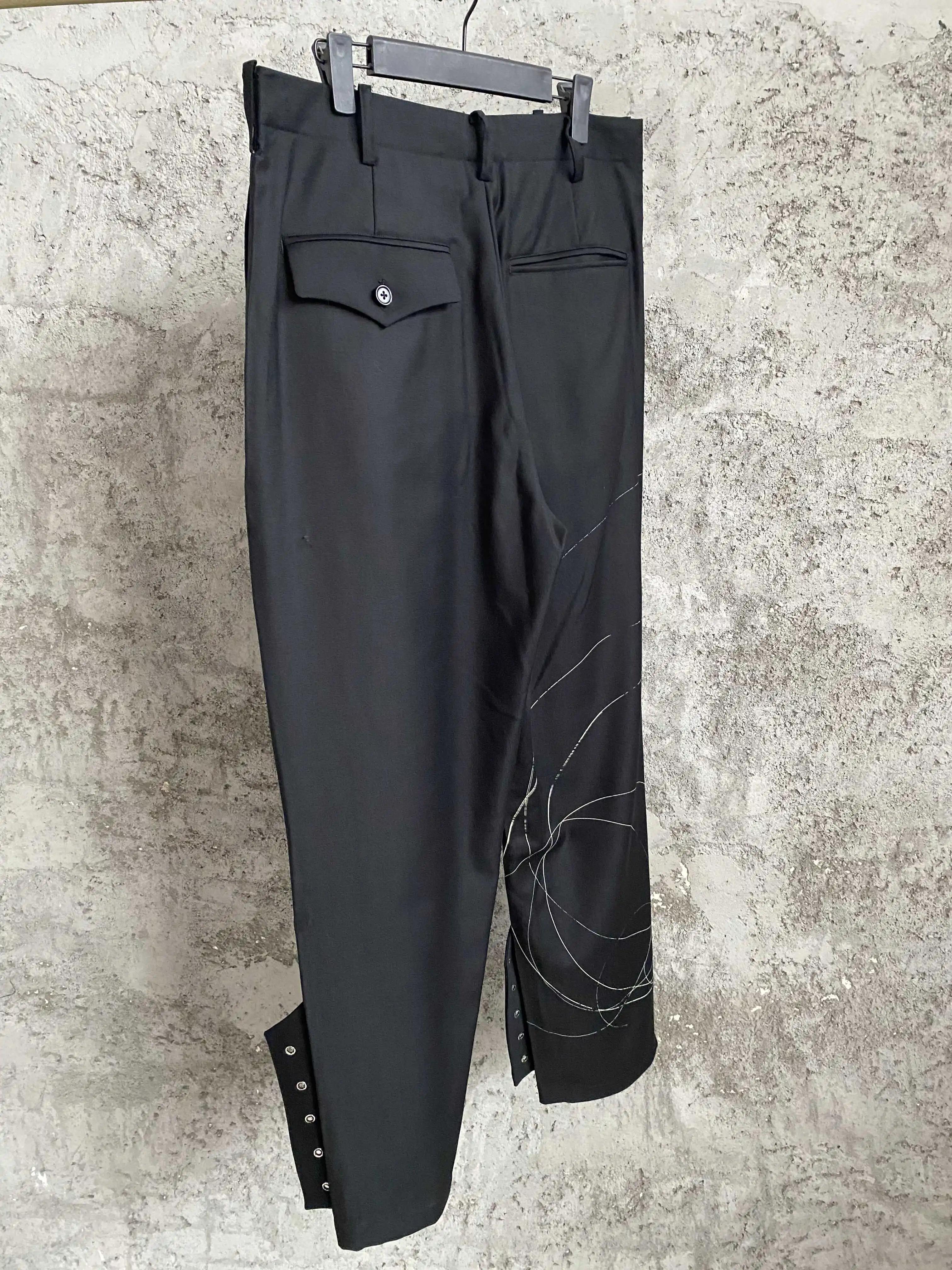 TOP-YAMAMOTO Collaboration de créateurs japonais Imprimé maison imprimé araignée Longues maigres