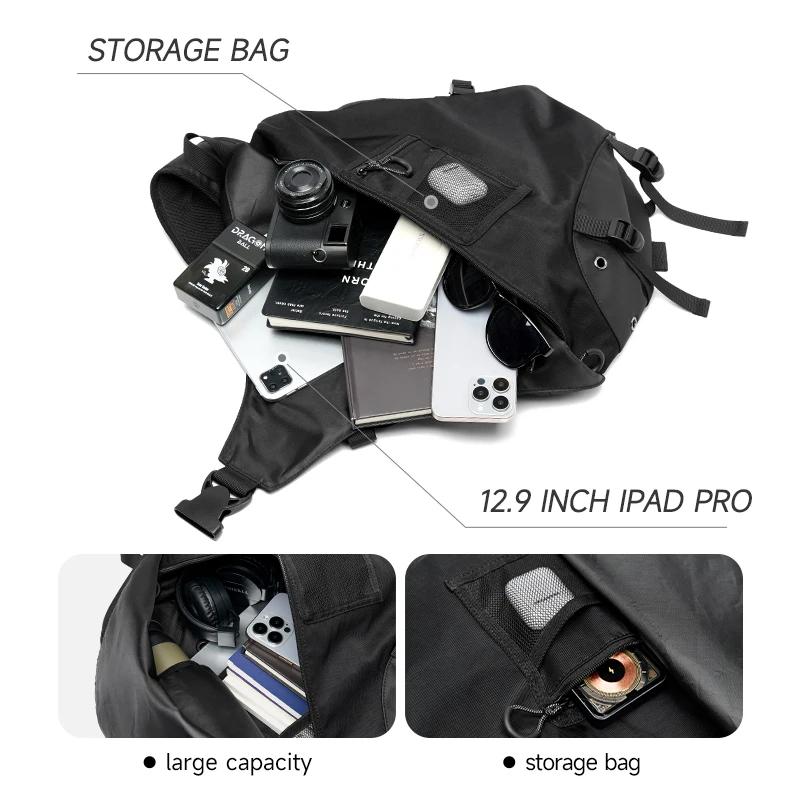 Sac bandoulière MOYYI grand format pour homme, sac à bandoulière imperméable avec boucle réglable, s