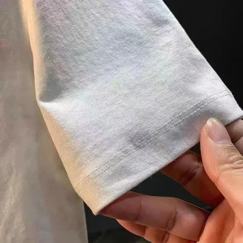 T-shirt de luxe 2026 pour homme, respirant, motif sportif imprimé, décontracté et tendance, manches
