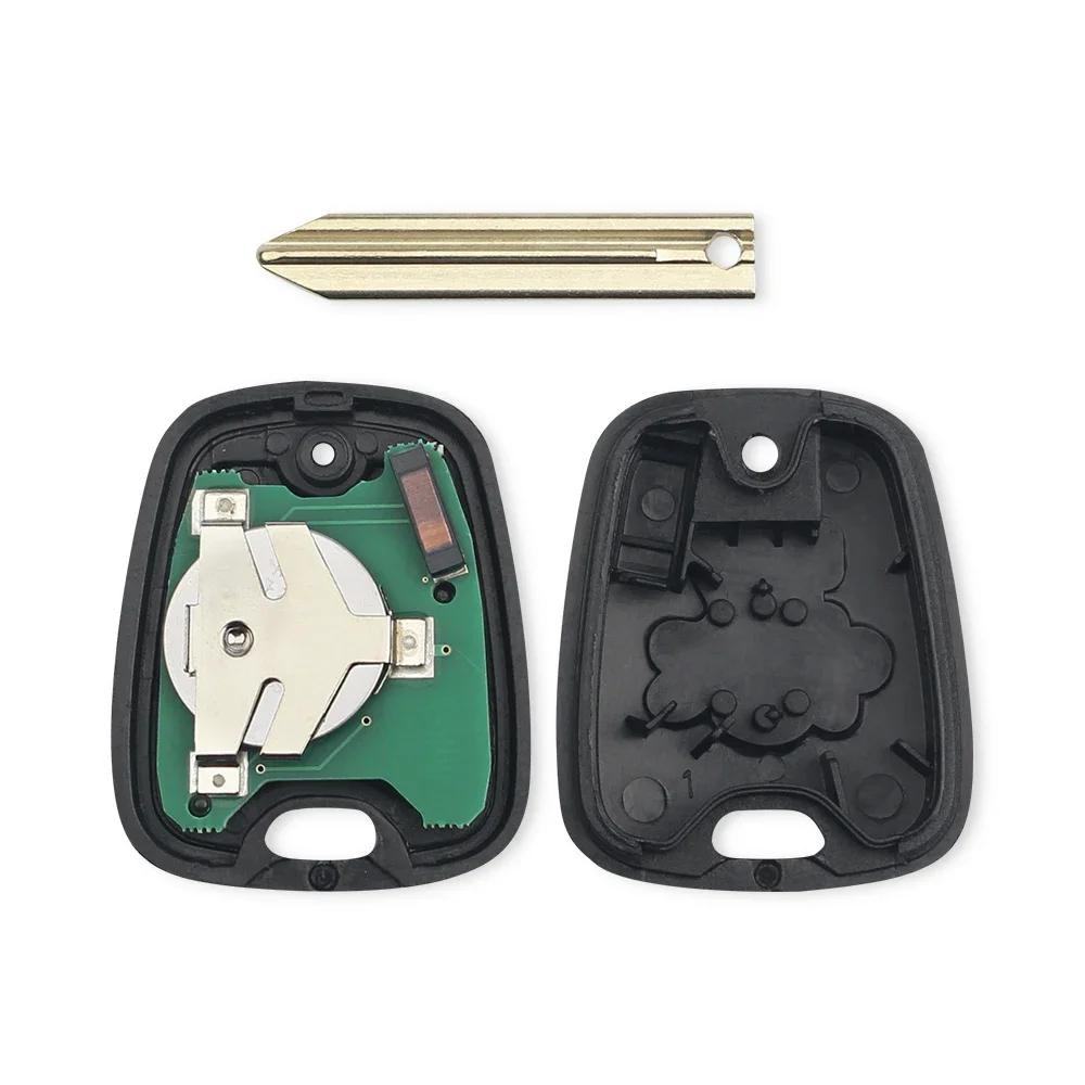EllYYOU-Clé télécommande à 2 boutons, 433MHz, puce VA2, lame VA73, HU83, SX9, cristaux en C1, C2, C3