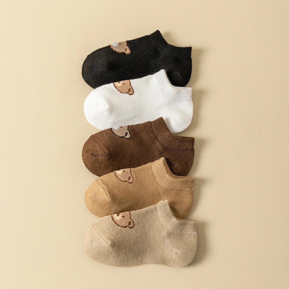 5 paires de chaussettes pour bébé, chaussettes basses à la cheville, chaussettes mignonnes à motif d