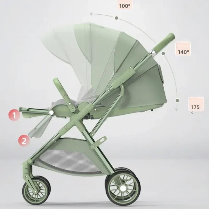 Poussette bébé portable pliable bidirectionnelle multifonction légère avec sac de maman poussette bé