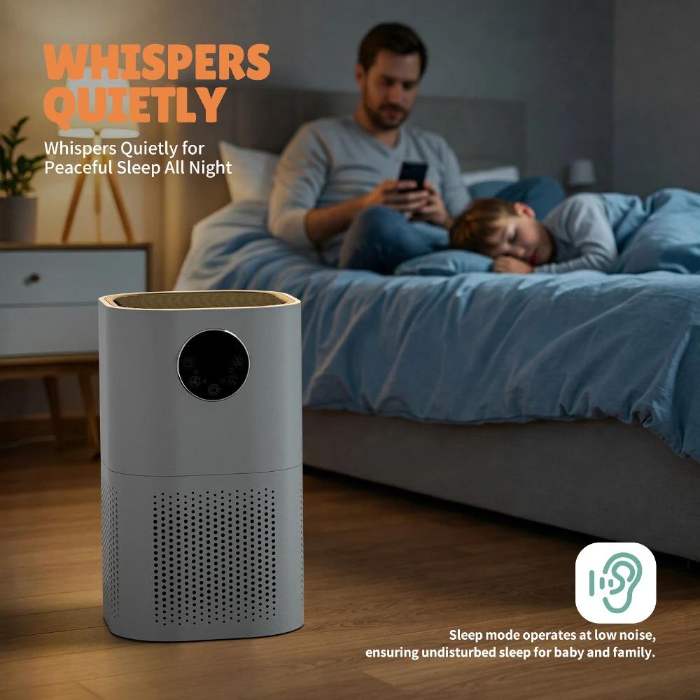 Purificateur d'air ROUNY, appareils ménagers désodorisants d'air, réglage à 4 vitesses avec équipeme