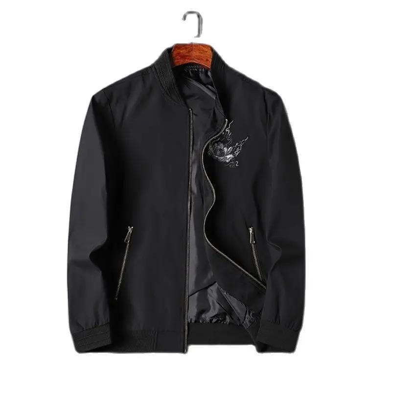 Blouson Bomber Brodé Sukajan pour Homme, Veste de Vol Kirin, Manteau Décontracté Harajuku à Manches