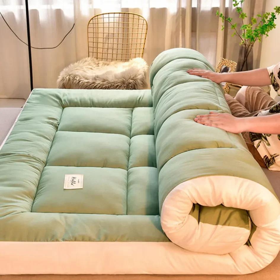 Surmatelas en peluche pour une expérience de sommeil luxueuse, coussin de lit doux au sol, couvertur