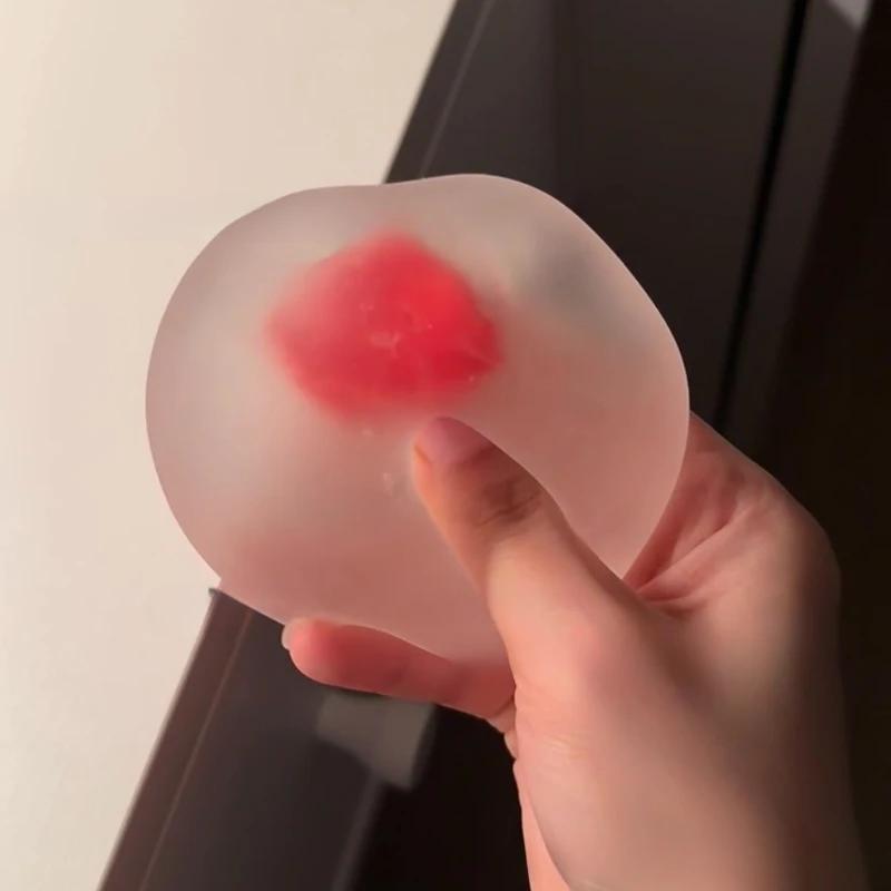 Jouets à presser Mochi aux fraises, soulage le Stress et le évent, jouets de colère à rebond lent, j
