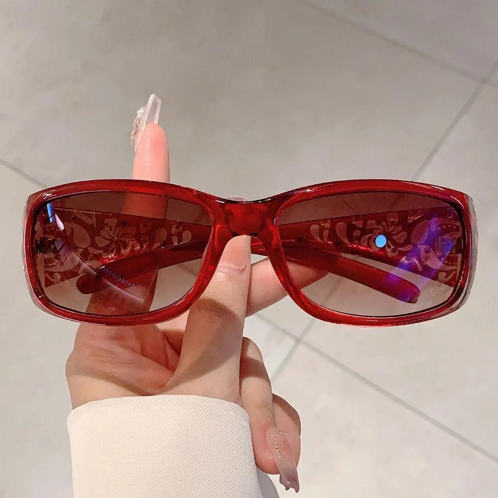 Lunettes de soleil carrées à petite monture pour femmes, nouveau modèle Y2K, Style rétro, élégantes,