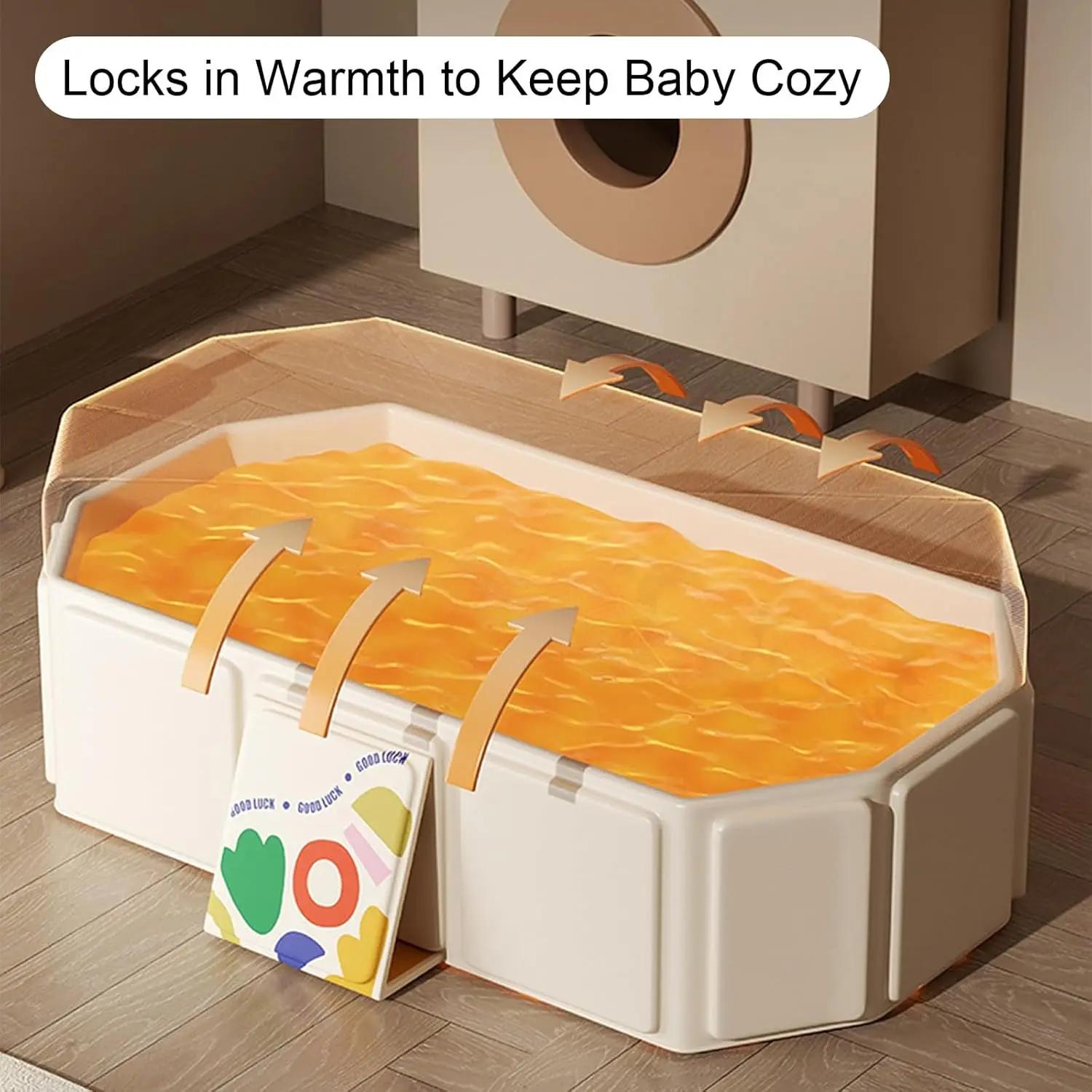 Lavabo bain pliable bébé - Baignoire portable rangement facile intérieur extérieur