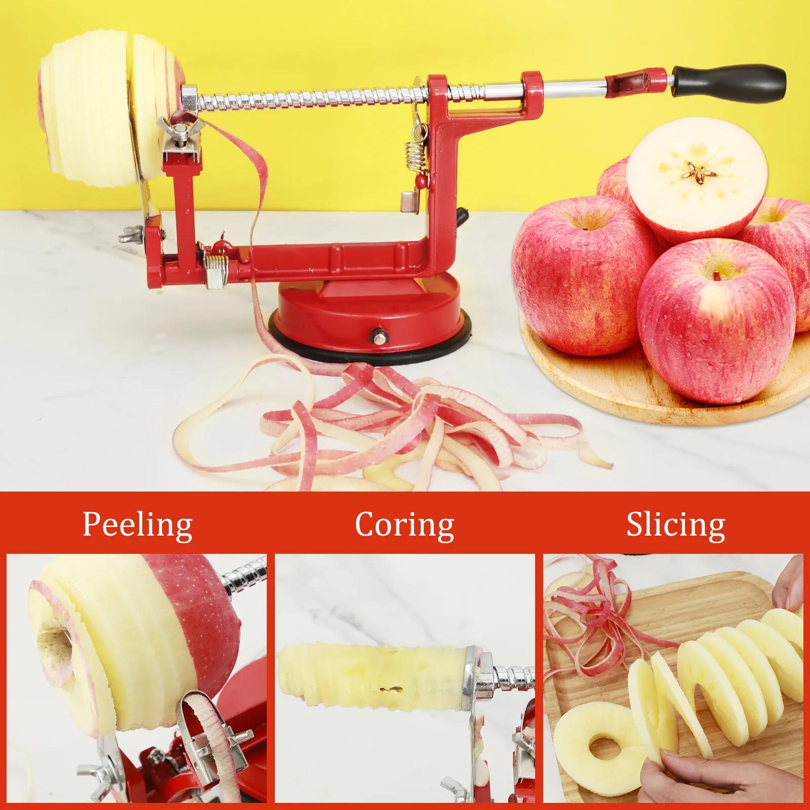 Machine à éplucher les fruits 3 en 1, manivelle, trancheur de fruits, Corer, coupe-peau de pomme, ou