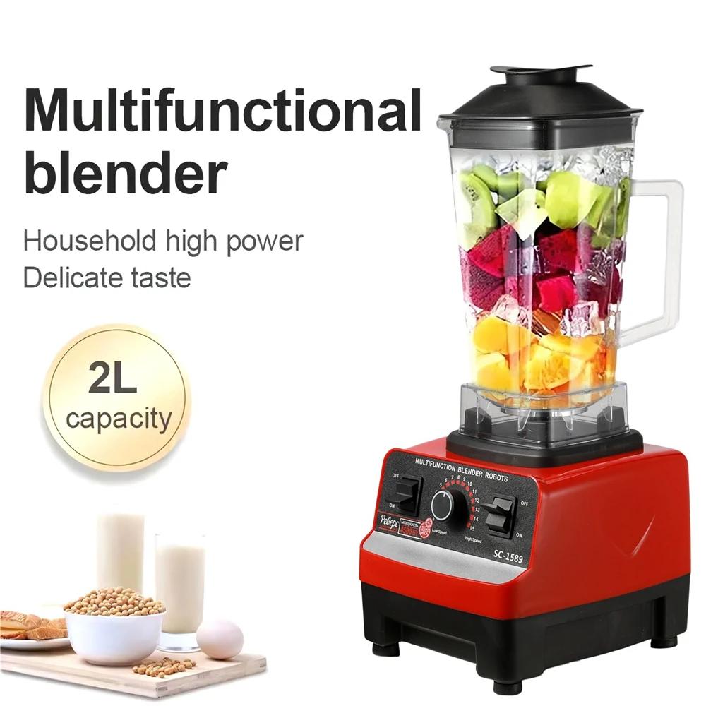 Mixeur Électrique 2-en-1 Professionnel 2000W, Extracteur de Jus, Préparateur de Smoothies, Mixeur de
