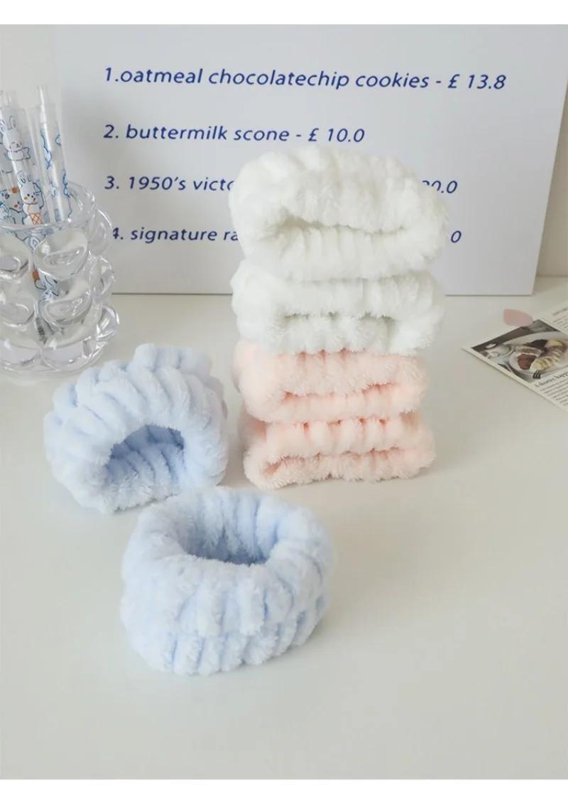 Mode 2 pièces une paire lavage du visage et du poignet bande absorber l'eau sueur essuyage Bracelet