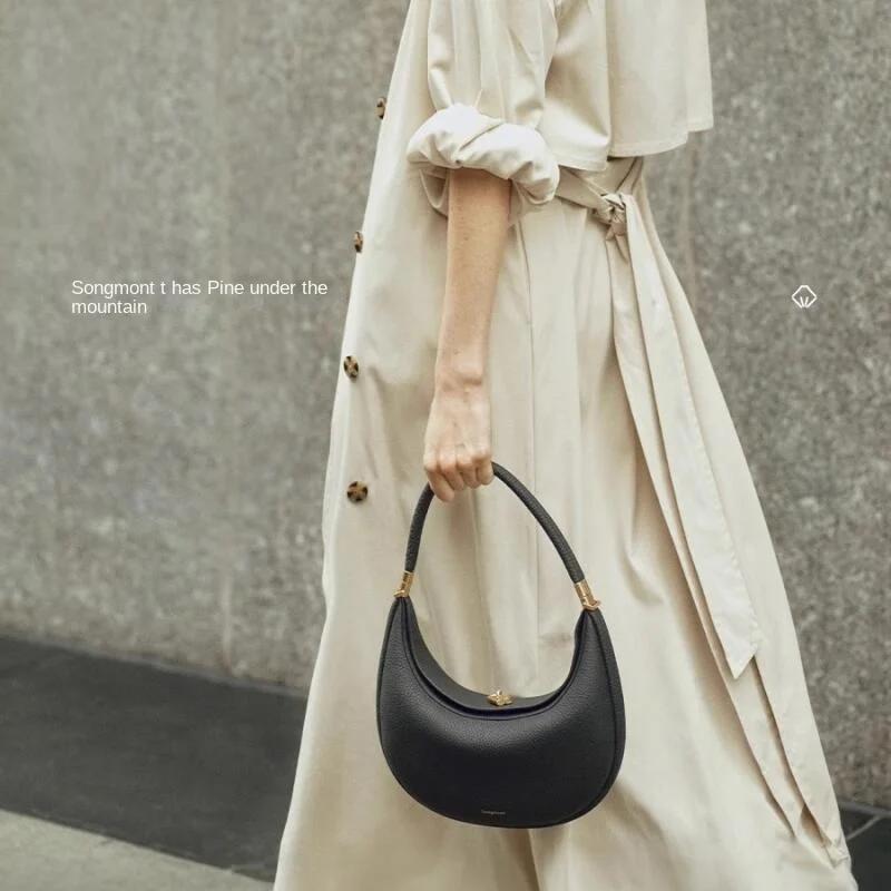 Sac à main Songmont, couleur unie, rétro, élégant à la française, style quotidien, style de trajet q