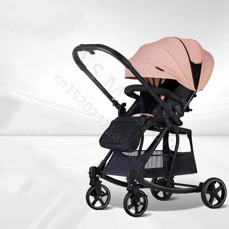 Poussette bébé/peut assis et s'allonger poussette légère bidirectionnelle peut être pliée/chariot de