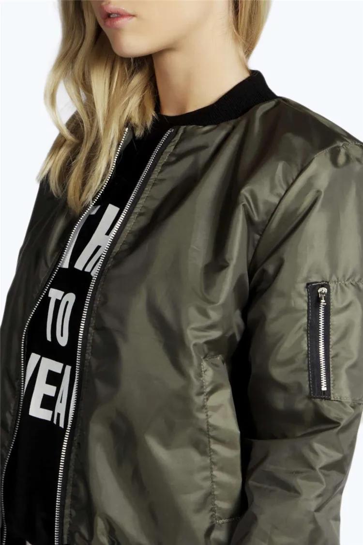 Automne nouvelles vestes courtes pour femmes Vintage haute rue col rond Bomber femme mode fermeture