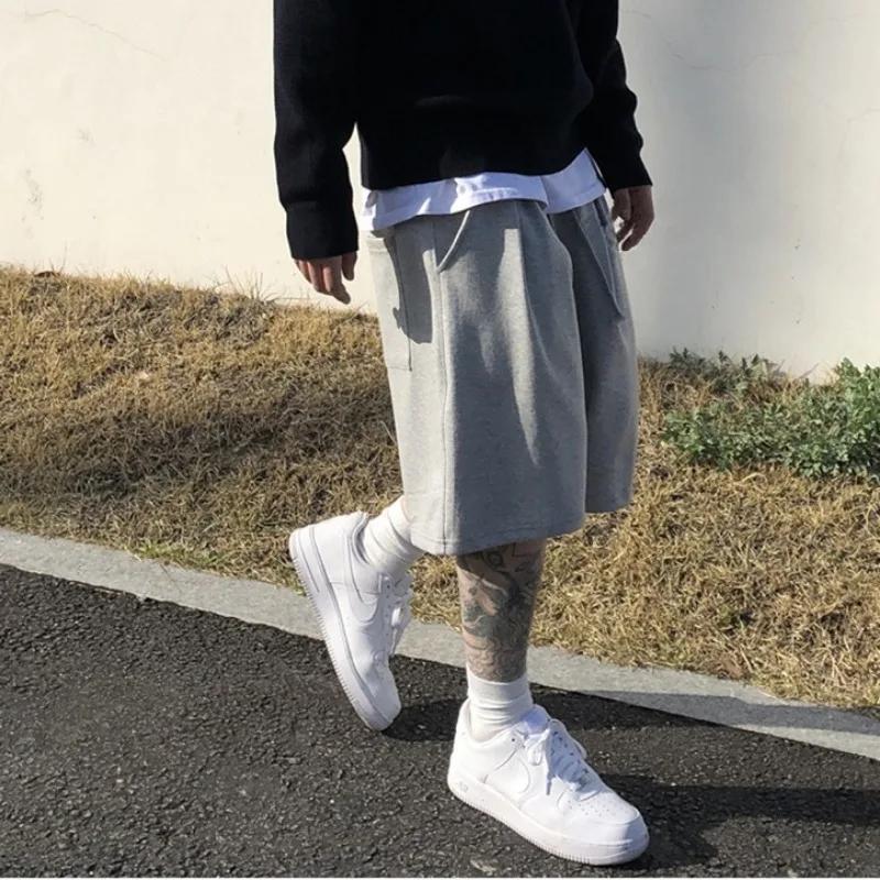 Shorts de sport amples à séchage rapide pour hommes, style streetwear hip-hop, pour la gym, le fitne