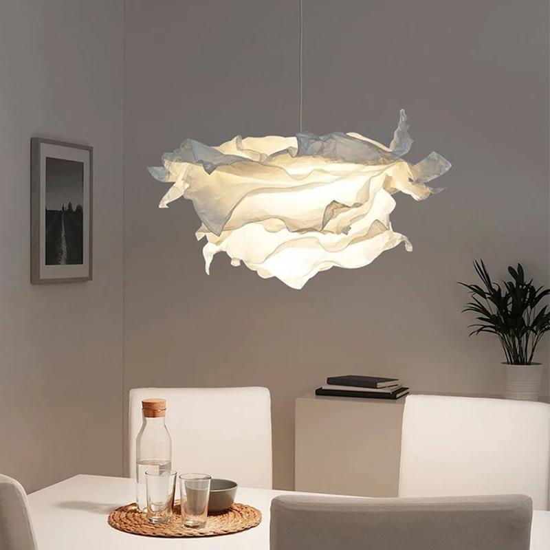 Lustre en papier minimaliste éclairage maison intérieure chambre salon lampes suspendues bricolage b