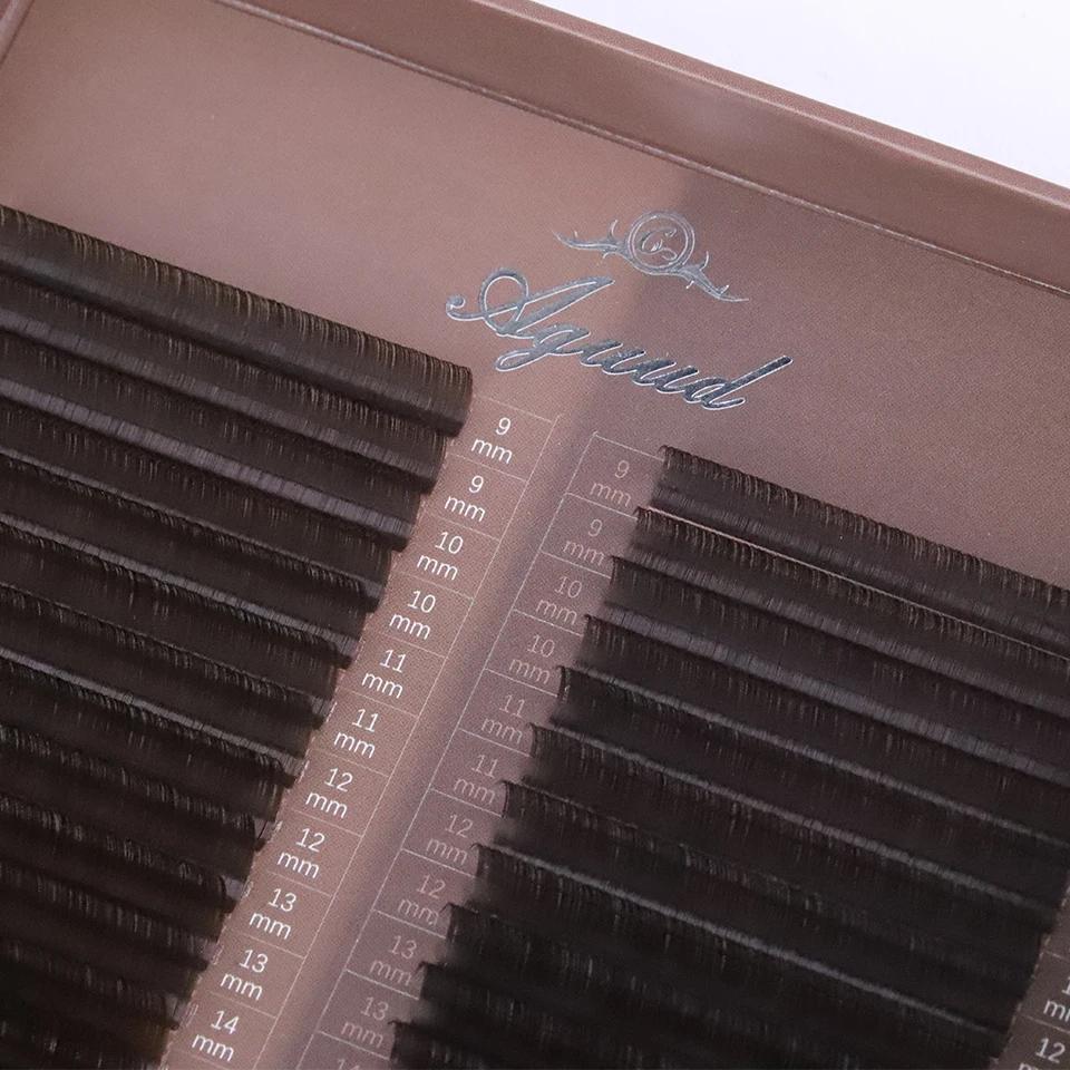 AGUUD 32 rangées couleur chocolat marron cils Premium couleur Caramel vison individuel cachemire Vol