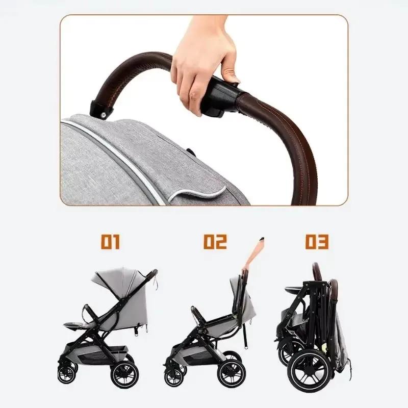 Poussette pour bébé, ultra-légère, portable, avec amortisseur de chocs, pour nouveau-né, poussette d