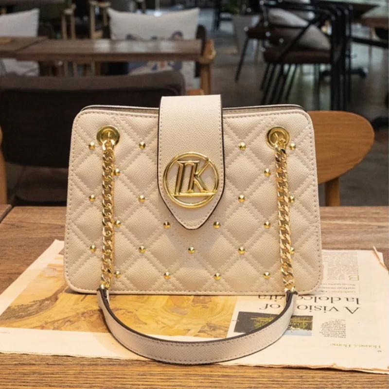 Sac à bandoulière, sac pour femme, nouveau sac à chaîne en losanges tendance 2026, sac fourre-tout b