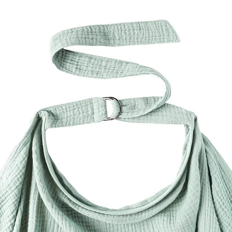 Couverture d'allaitement respirante pour bébé, couverture d'allaitement en mousseline de coton, tabl
