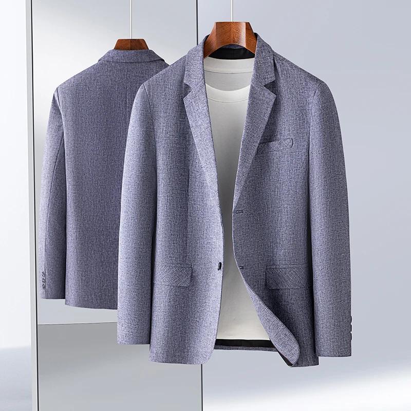 Blazer simple et élégant pour homme, modèle 2026, pour costume d'affaires, pour homme d'âge mûr, inf