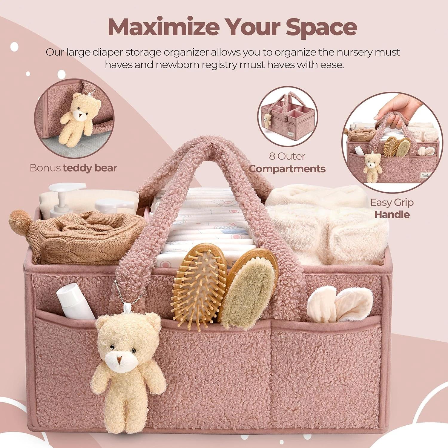 Organisateur de caddie à couches pour bébé, pour Table à langer, empiloirs et caddies en peluche, sa