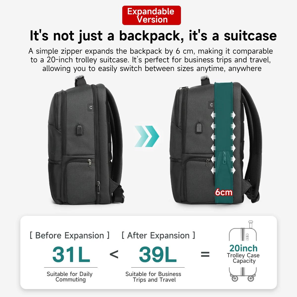 Tigernu sacs à dos de voyage pour hommes 15.6 17 19 ''sac à dos pour ordinateur portable homme sac à