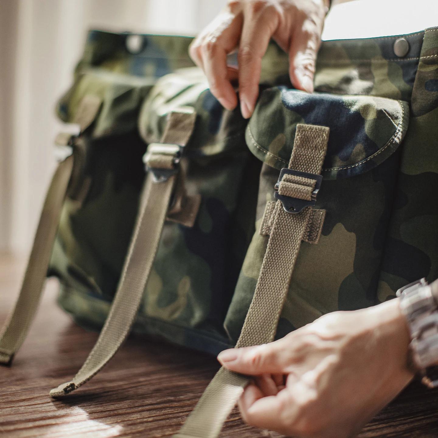 Maden – sac à bandoulière tactique Vintage pour hommes, sacoche en coton de Camouflage, grande capac