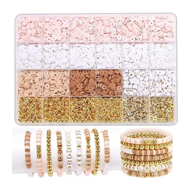 Kit de fabrication de bracelets en perles d'argile DIY 1900+ pièces - Bijoux d'amitié avec des perle