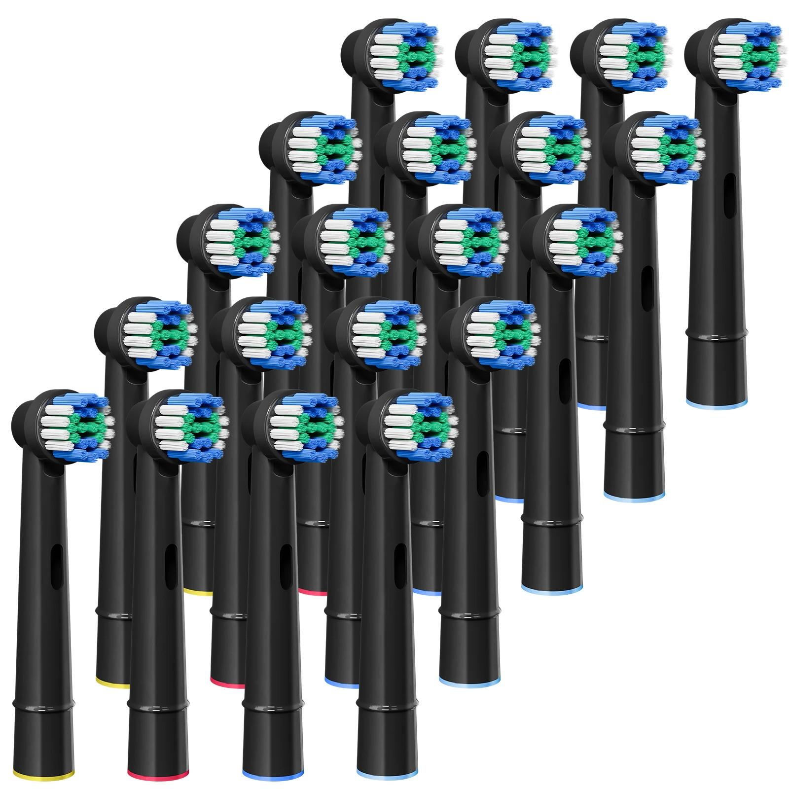 Têtes de brosse à dents de rechange pour brosse à dents Oral B, nettoyage de précision, buses noires