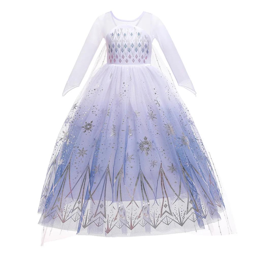 Robes reine des neiges Elsa pour filles, Costumes pour enfants, Cosplay, princesse d'halloween, vête