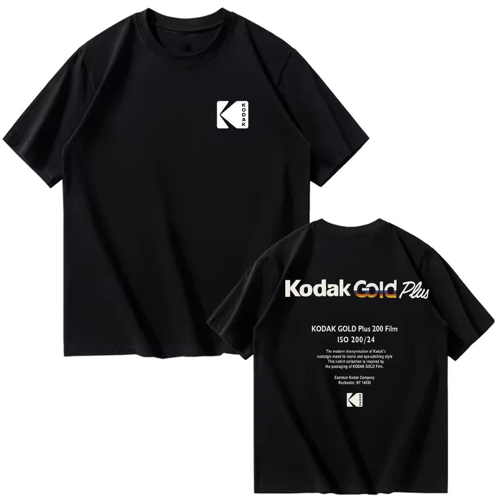 T-shirt Homme 2026 Kodak – Nouvelle Collection Été – Style Rétro Simple Imprimé – 100% Coton – Décon