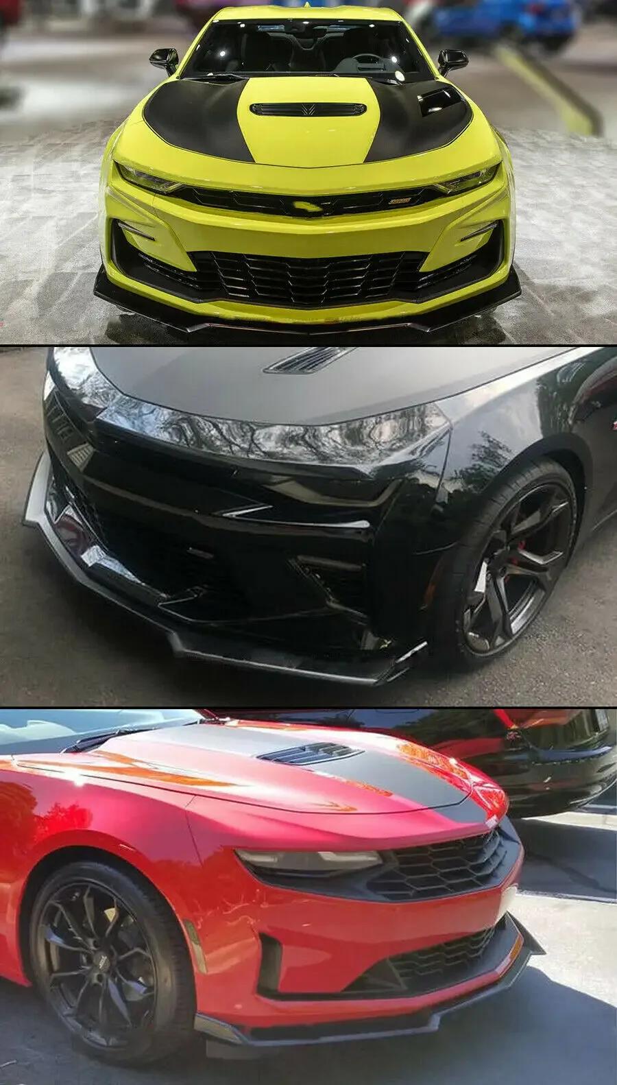 Spoiler de pare-chocs avant pour Camaro SS 2016-2024/Camaro LS LT RS 2019-2024 aspect fibre de carbo